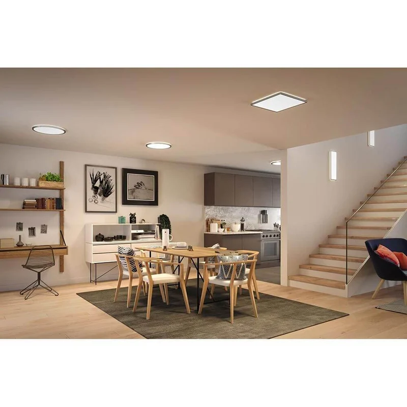 Atria LED Deckenleuchte Shine Chrom-Matt mit 3-Stufen Dimmer