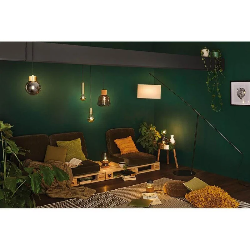 E27 6,5W LED Globe Kopfspiegel 2700K Schwarz-Matt Dimmbar