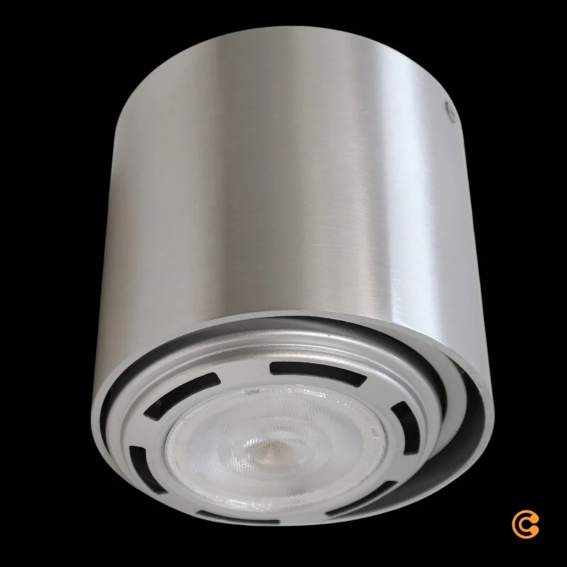 B-Ware Arcchio Downlight Spotleuchte Leuchte GU10 LED Rosalie rund Silber dimmbar