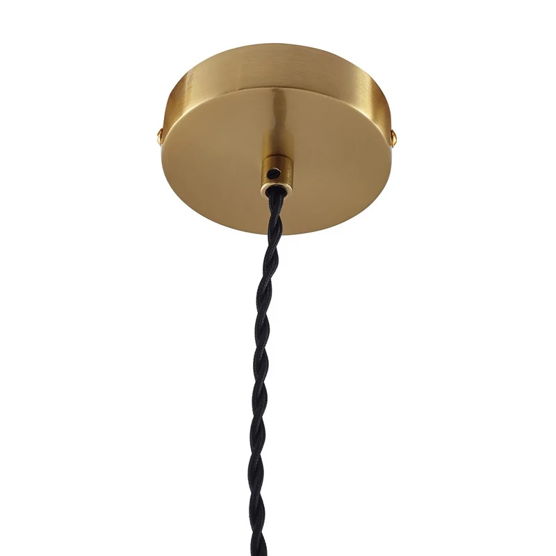 B-Ware Lindby Hängeleuchte Pendelleuchte Nolane Keramik Lampe weiß Messing