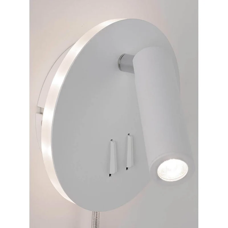 LED Wandleuchte Tabari Weiß, Chrom