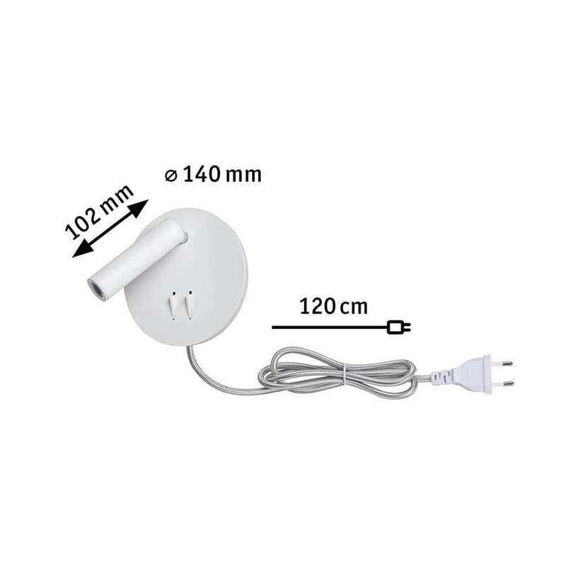 LED Wandleuchte Tabari Weiß, Chrom