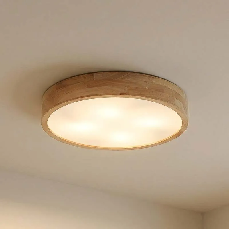 B-Ware Lindby Tanju Deckenlampe Deckenlicht E27 Eiche hell weiß Ø 60 cm SIEHE TEXT/FOTO