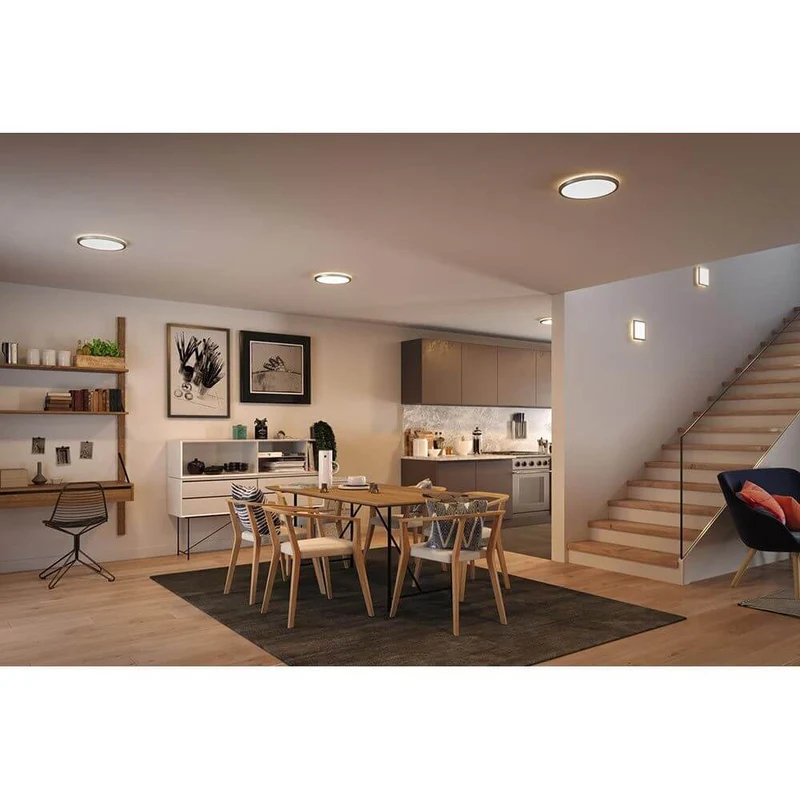 LED Decken-Panel Atria Shine Ø 29cm Rund Chrom