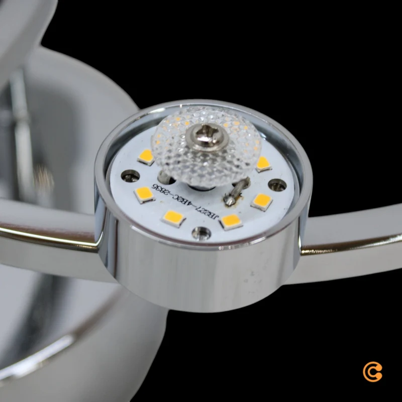 B-Ware LED Deckenleuchte Lampe Yaro Kristallleuchte Wohnzimmer Chrom dimmbar 6-flammig