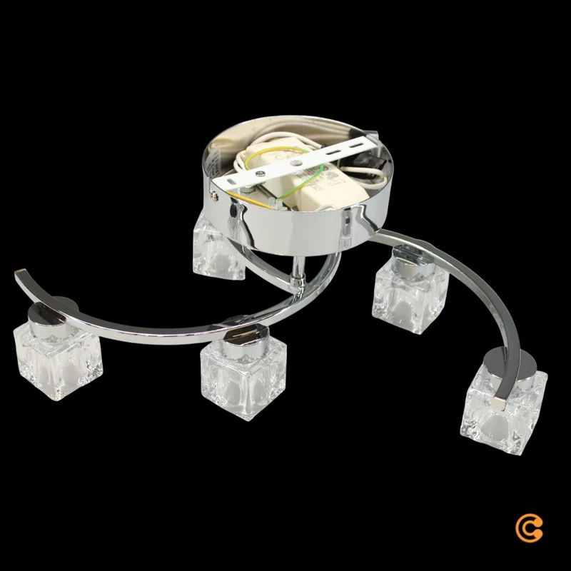 B-Ware LED Deckenleuchte Lampe Yaro Kristallleuchte Wohnzimmer Chrom dimmbar 6-flammig