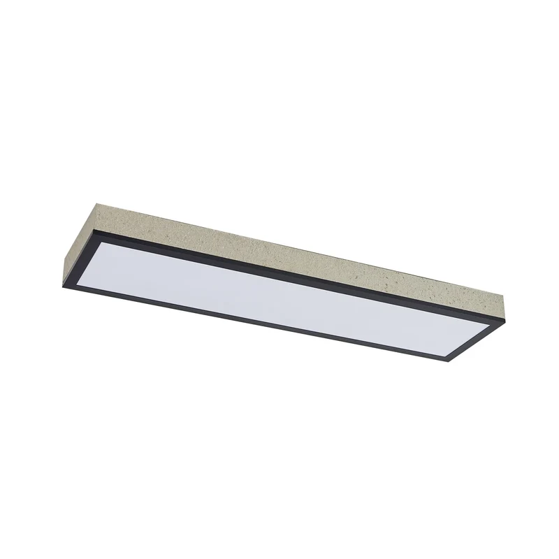 B-Ware Lindby LED Panel Deckenleuchte Leuchte Laviona CCT dimmbar schwarz grau 80 cm