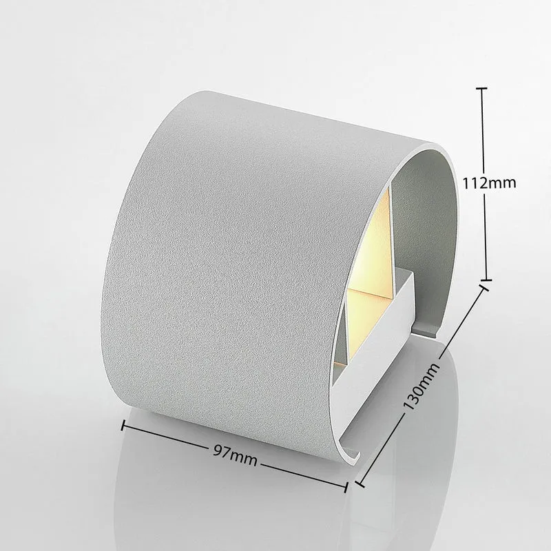 2x B-Ware Arcchio Weiße Wandleuchte Zuzana rund Wandleuchte Wandlicht 2 STÜCK