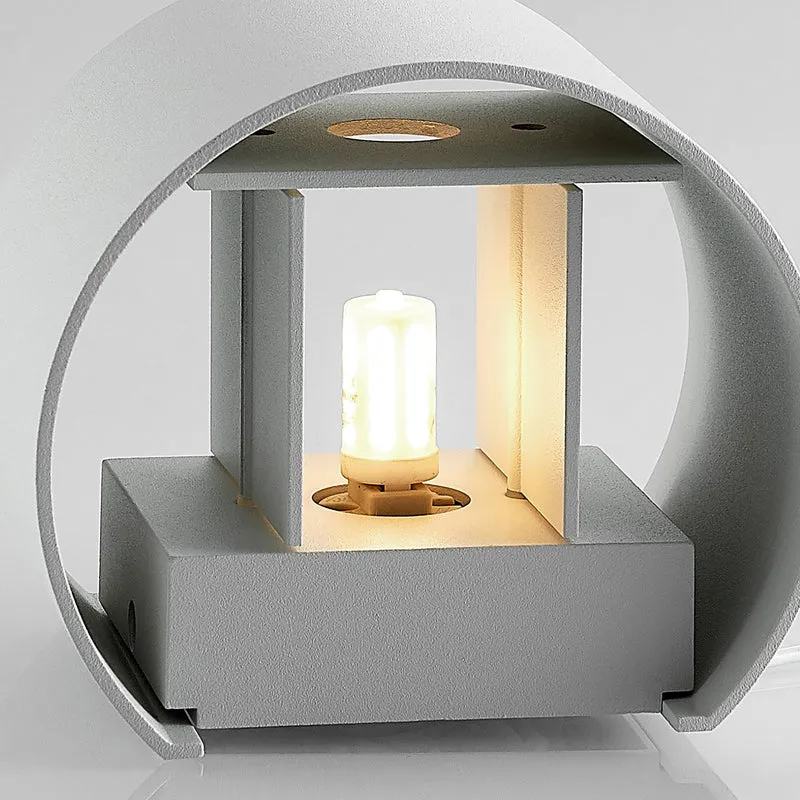 2x B-Ware Arcchio Weiße Wandleuchte Zuzana rund Wandleuchte Wandlicht 2 STÜCK