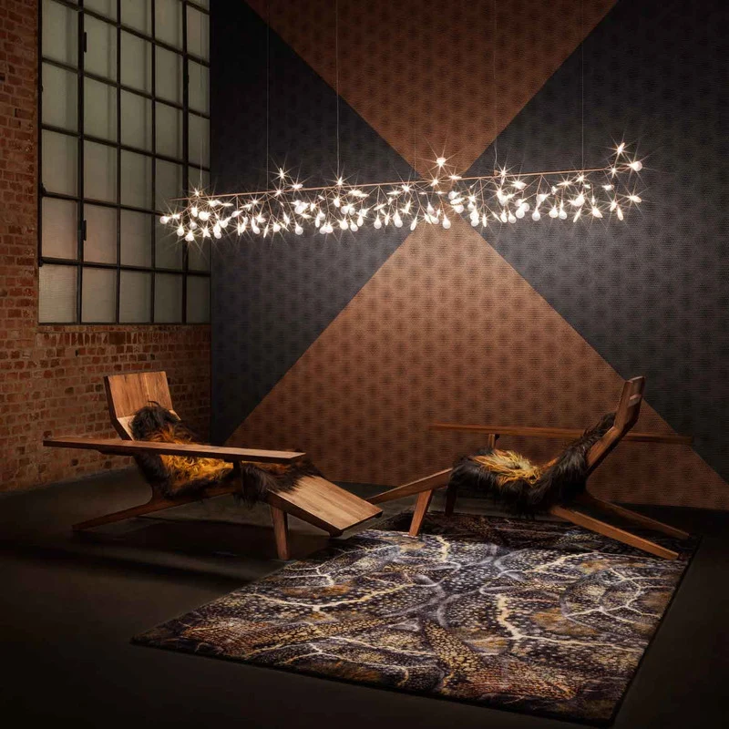B-Ware Moooi Pendelleuchte Hängelampe LED Heracleum III Endless Nickel Lampenschirm