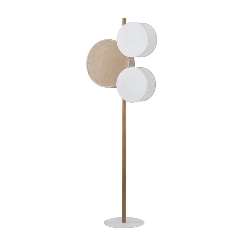 B-Ware TK-Lighting Stehleuchte Lampe Pulse Juteschirme Textil Holz naturbraun weiß E27
