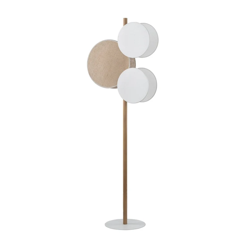 B-Ware TK-Lighting Stehleuchte Lampe Pulse Juteschirme Textil Holz naturbraun weiß E27