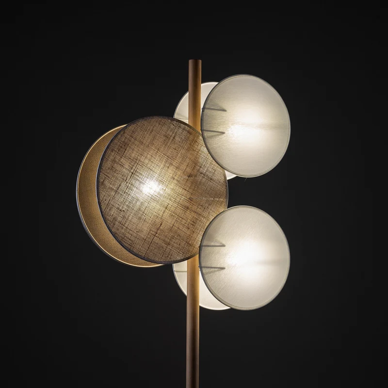 B-Ware TK-Lighting Stehleuchte Lampe Pulse Juteschirme Textil Holz naturbraun weiß E27