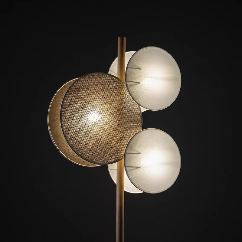 B-Ware TK-Lighting Stehleuchte Lampe Pulse Juteschirme Textil Holz naturbraun weiß E27
