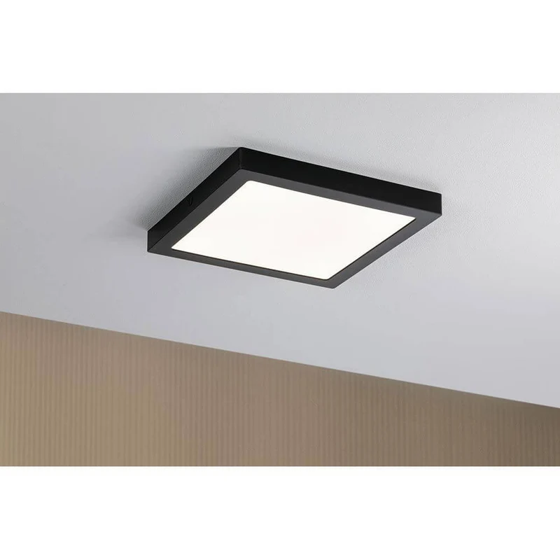 LED Panel Abia Eckig Schwarz-Matt