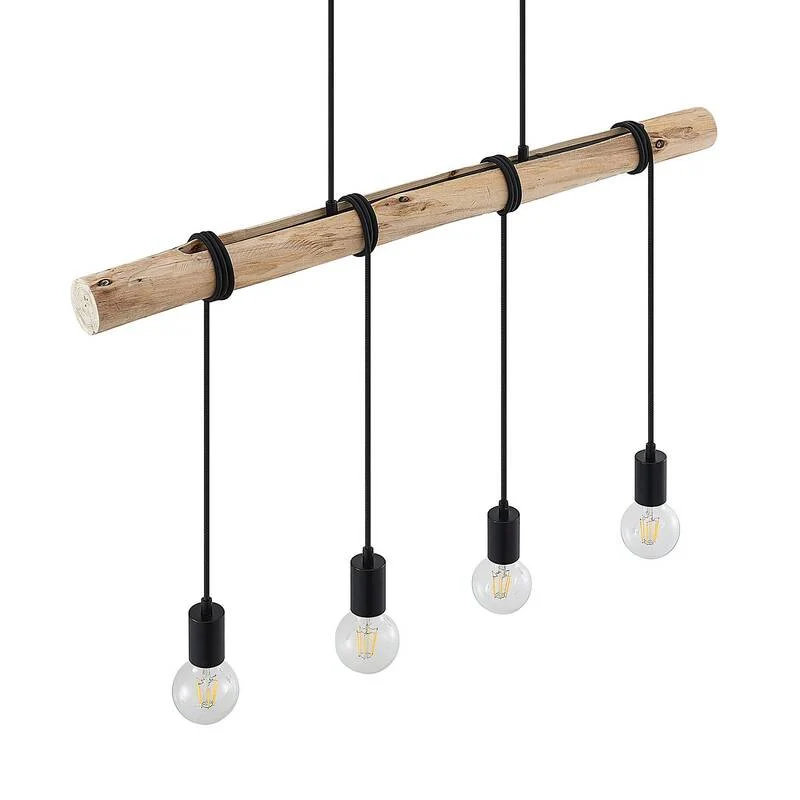 B-Ware Lindby Jamina Holz-Hängeleuchte Hängeleuchte Lampe Leuchte hängend vierflammig