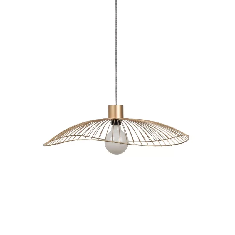 B-Ware Forestier Pendelleuchte Hängeleuchte Colibri Lampe Gold 56 cm E27 LED Leuchte