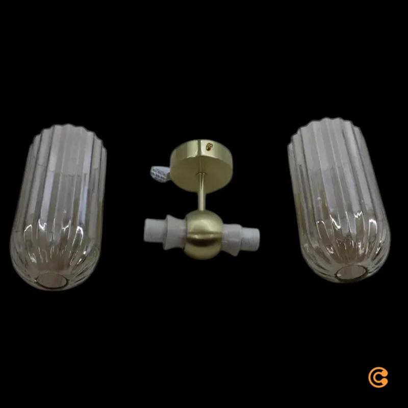 B-Ware Maytoni Wandleuchte Wandlampe Antic 2-flg Glas gold bernstein SIEHE TEXT/FOTO