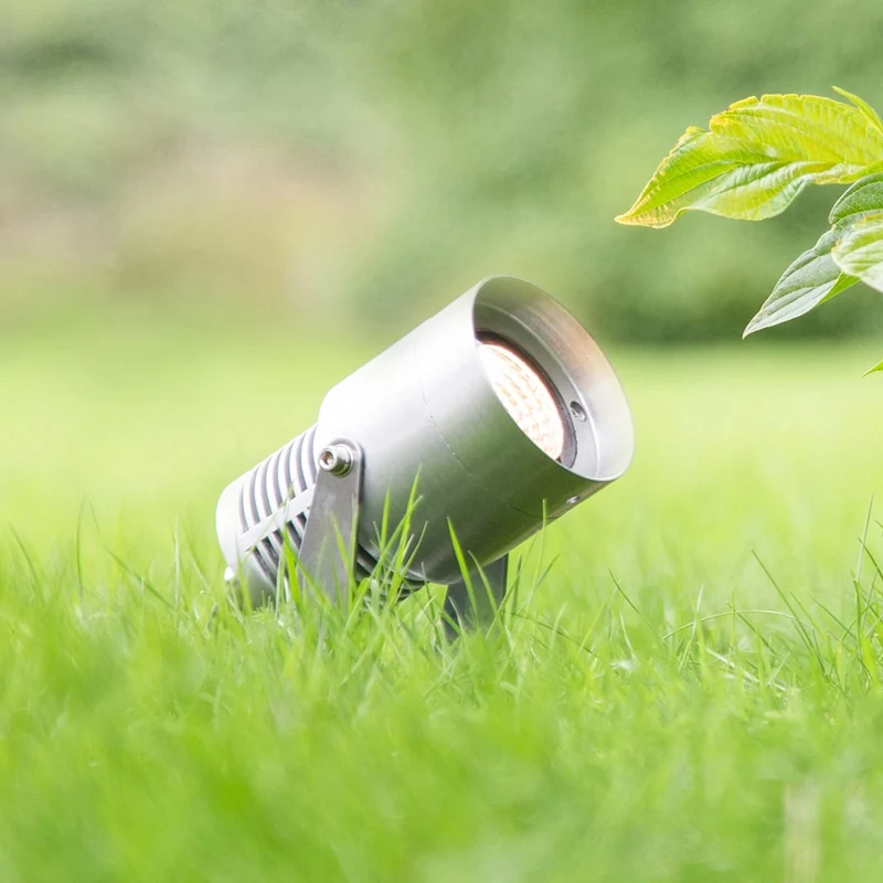 B-Ware Markslöjd Strahler Spotlight LED Gartenleuchte Silber Aluminium Garden 24 System