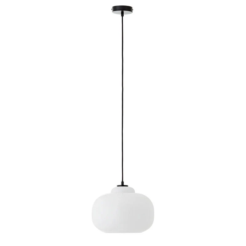 B-Ware Brilliant Pendelleuchte Hängelampe Glas Blop Lampe weiß Wohnzimmer Esszimmer