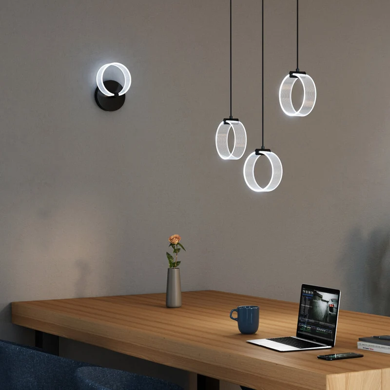 B-Ware OSRAM Wandleuchte Wandlampe LED Decor Circle CCT Lichtfarbe schwarz