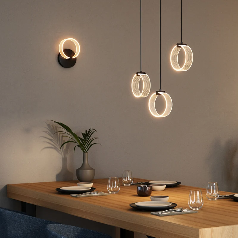 B-Ware OSRAM Wandleuchte Wandlampe LED Decor Circle CCT Lichtfarbe schwarz