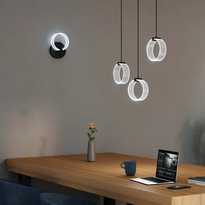 B-Ware OSRAM Wandleuchte Wandlampe LED Decor Circle CCT Lichtfarbe schwarz