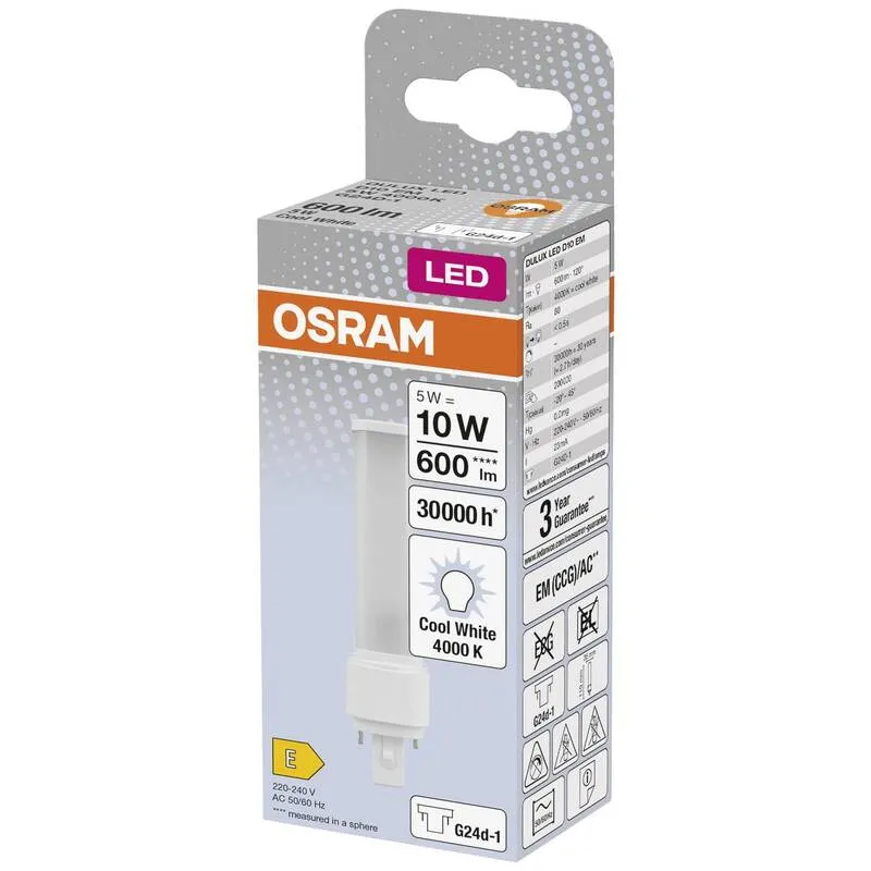 6x B-Ware OSRAM DULUX LED D10 EM 5W 840 G24D-1 OSRAM Lampe Leuchte 6 STÜCK