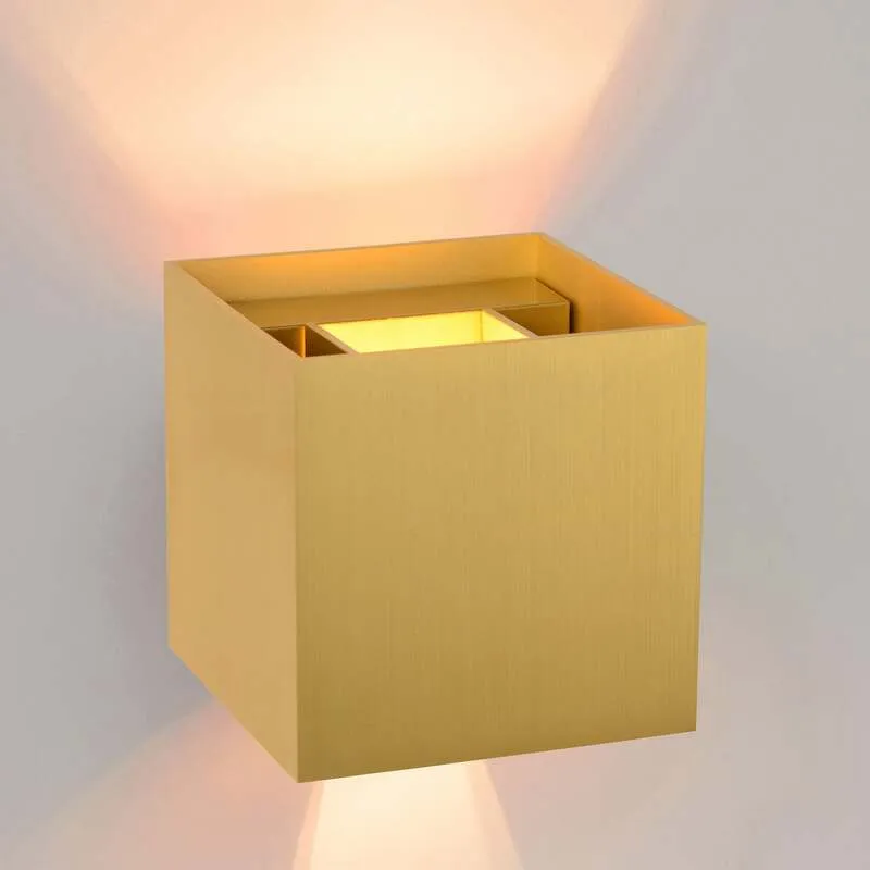 B-Ware Wandleuchte Wandlampe Lucide LED Leuchte Xio Gold Aluminium SIEHE TEXT/FOTO
