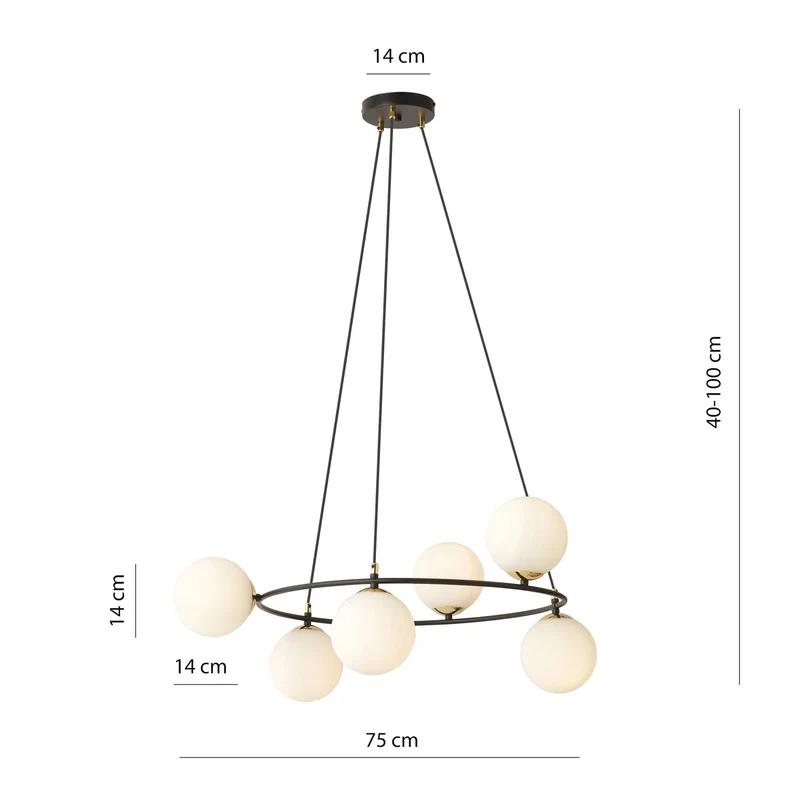 B-Ware Euluna Glassy Pendelleuchte Pendellampe Leuchte Lampe Licht Hängeleuchte Deko