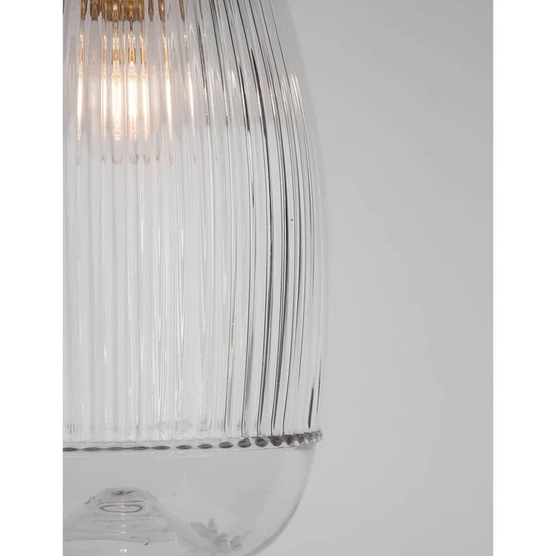 Mond Glas-Pendellampe Gold
