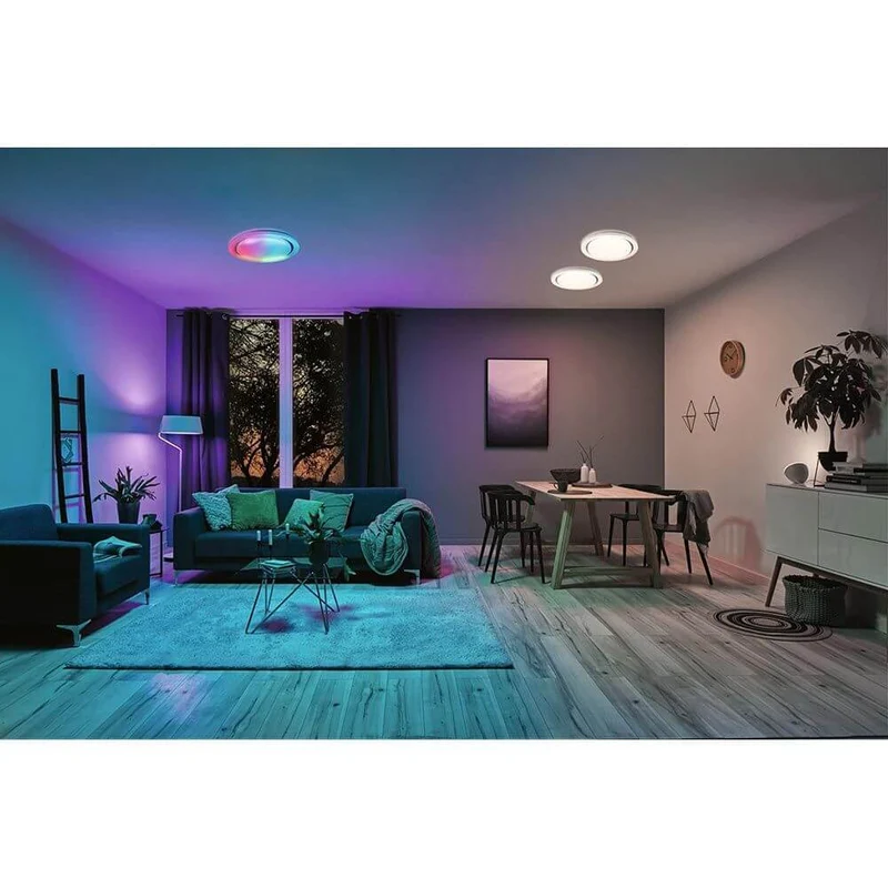 LED Deckenleuchte Rainbow CCT Dimmbar Chrom, Weiß