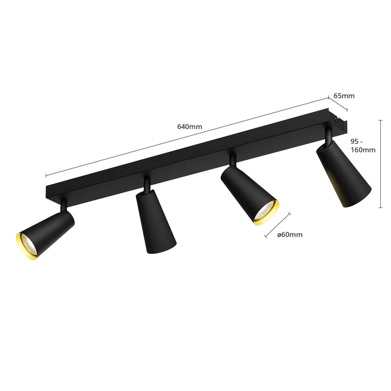 B-Ware Lucande Angelina Deckenlampe Wohnzimmerlampe Deckenstrahler Deckenlampe GU10374