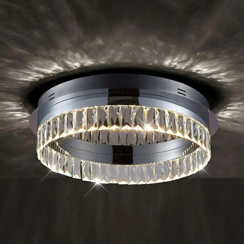 B-Ware Lampenwelt LED-Deckenlampe Carmi Deckenlampe Kristall dimmbar Lampe Leuchte