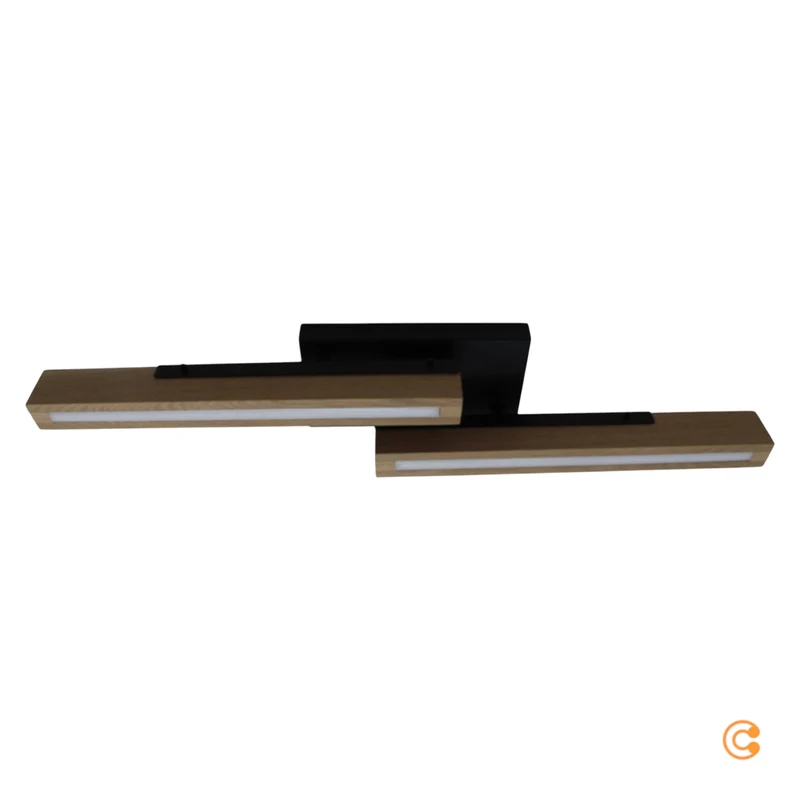 B-Ware Deko-LED Deckenlampe Deckenlampe Lampe Leuchte Madera aus Eichenholz 2-flammig