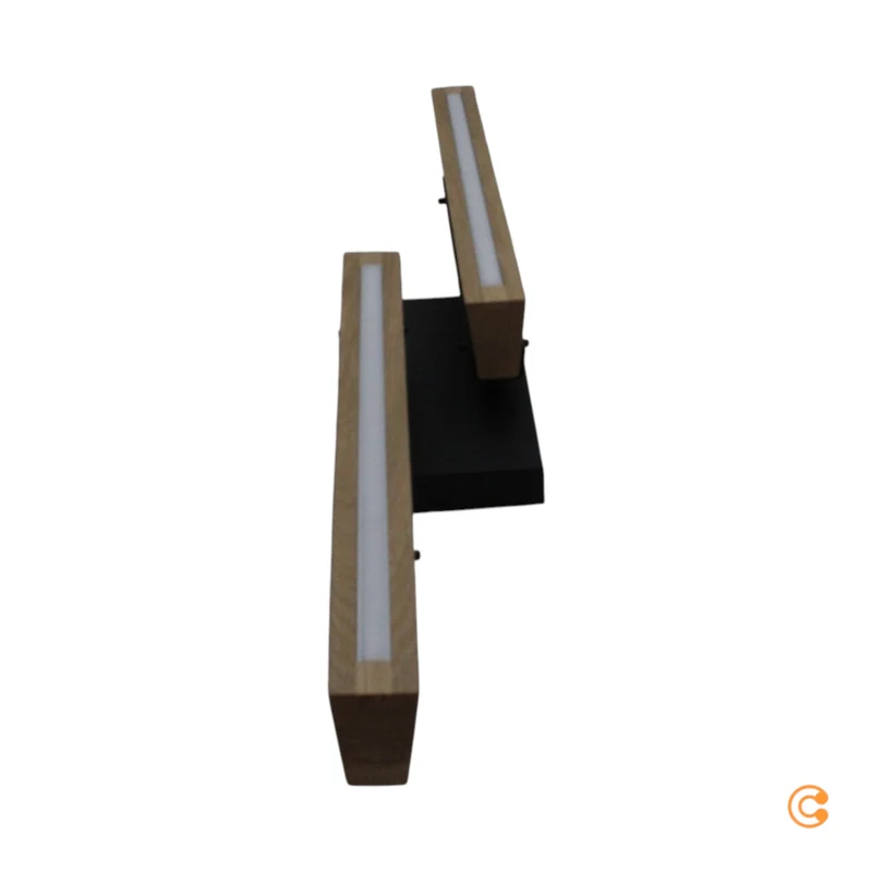 B-Ware Deko-LED Deckenlampe Deckenlampe Lampe Leuchte Madera aus Eichenholz 2-flammig