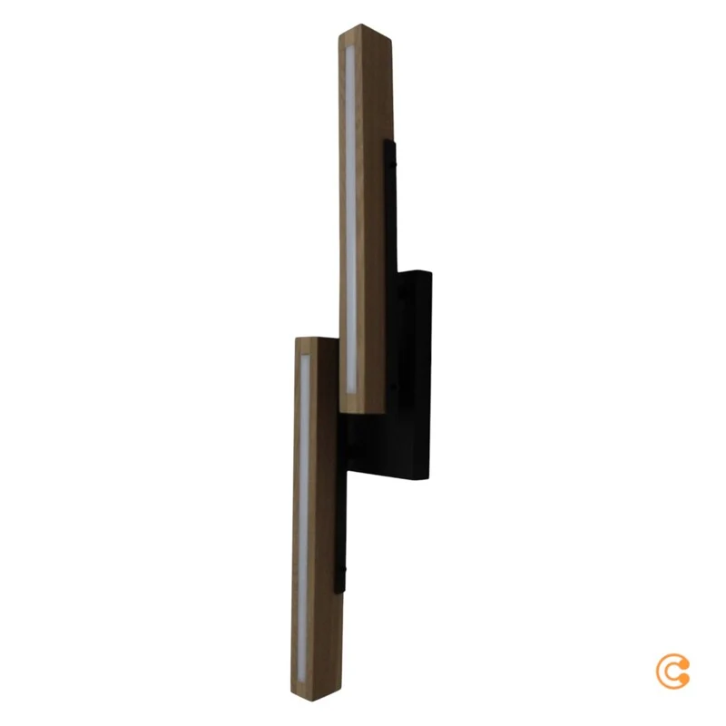 B-Ware Deko-LED Deckenlampe Deckenlampe Lampe Leuchte Madera aus Eichenholz 2-flammig