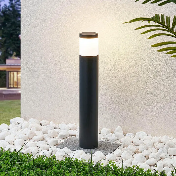 B-Ware Lindby LED-Wegeleuchte Wegelampe Lampe Leuchte Garten Nitalia rund dunkelgrau
