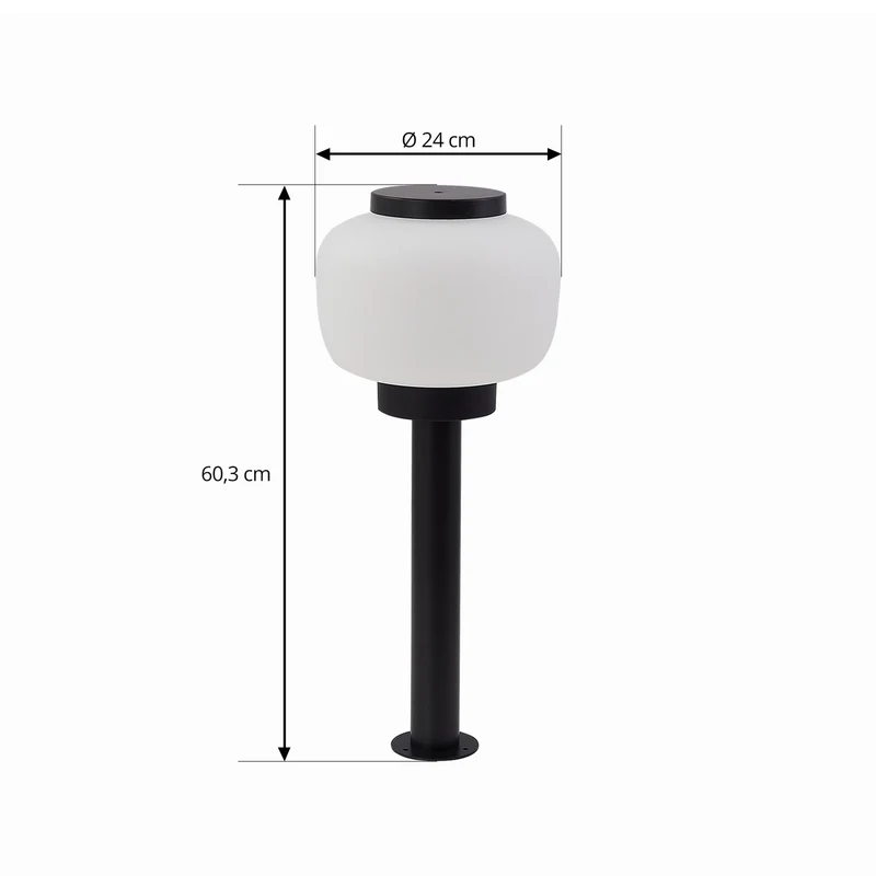 2x B-Ware Lindby Sockelleuchte Außenleuchte Gartenleuchte Orfeas schwarz Aluminium 2 STÜCK