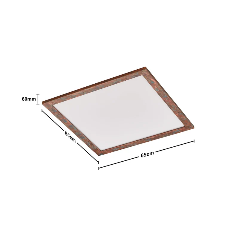 B-Ware Quitani Deckenleuchte Deckenlampe LED Panel Aurinor Kupfer Beleuchtung 68 cm