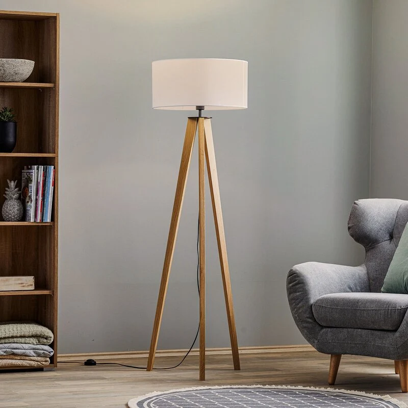 B-Ware Euluna Stehlampe Maira Stehleuchte Standleuchte Lampe Eiche weiß SIEHE TEXT/FOTO