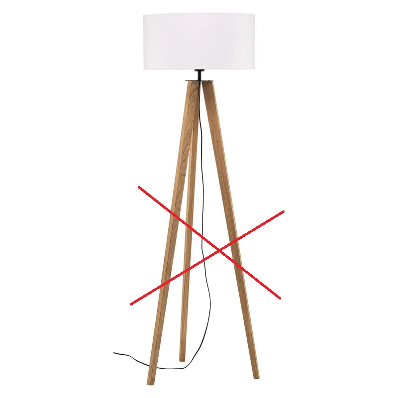 B-Ware Euluna Stehlampe Maira Stehleuchte Standleuchte Lampe Eiche weiß SIEHE TEXT/FOTO
