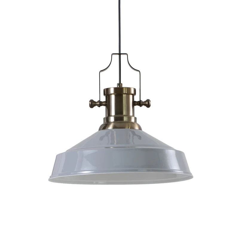 B-Ware ROYALTECH Hängeleuchte Pendelleuchte Augusta Grau Metall Vintage Wohnzimmer E27