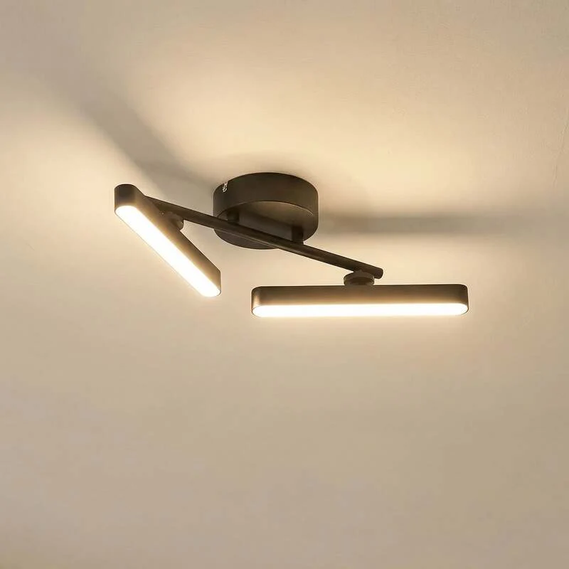 B-Ware Lindby Deckenleuchte Lichtleiste LED Lampe Eldrin Schwarz Wohnzimmer Esszimmer