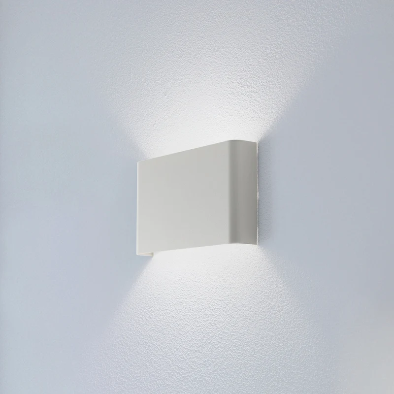 B-Ware Nowodvorski Lighting Wandleuchte Wandlampe Haga Hellgrau Stahl Leuchte