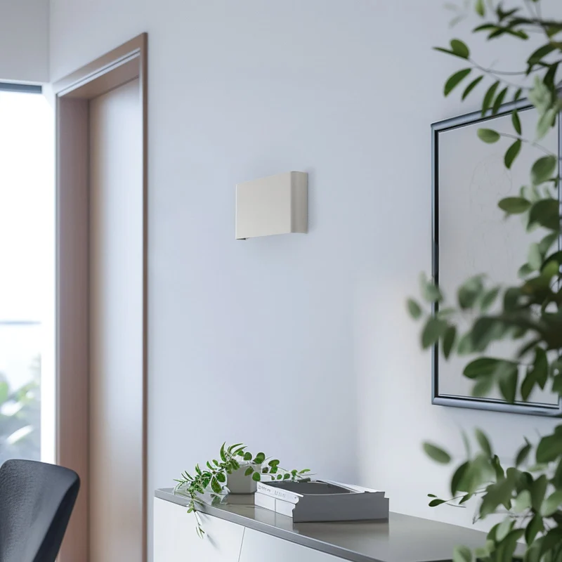 B-Ware Nowodvorski Lighting Wandleuchte Wandlampe Haga Hellgrau Stahl Leuchte