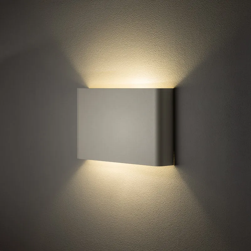 B-Ware Nowodvorski Lighting Wandleuchte Wandlampe Haga Hellgrau Stahl Leuchte