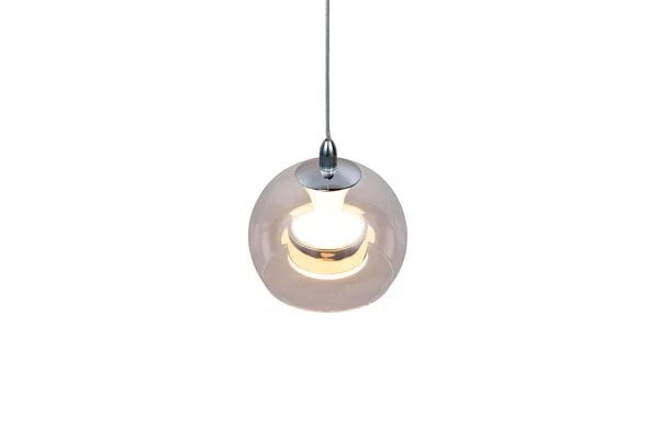 B-Ware Trio Pendelleuchte Hängelampe FLYNT LED Metall Chrom Glas Wohnzimmer Esszimmer