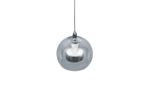 B-Ware Trio Pendelleuchte Hängelampe FLYNT LED Metall Chrom Glas Wohnzimmer Esszimmer