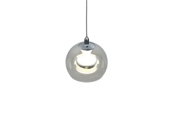 B-Ware Trio Pendelleuchte Hängelampe FLYNT LED Metall Chrom Glas Wohnzimmer Esszimmer